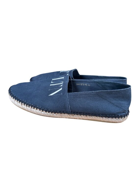 Valentino Garavani Black Canvas VLTN Logo Espadrilles Men\'s EU Size 44 main image 5